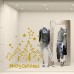NT0046 Adesivi Murali - Notte stellata - Vetrofanie natalizie - 120x85 cm - Oro - Decorazioni vetrine per Natale, stickers, adesivi NT0046 Adesivi Murali - Notte stellata - Vetrofanie natalizie - 120x85 cm - Oro - Decorazioni vetrine per Natale, stickers, adesivi