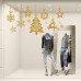 NT0096 Adesivi Murali - Balocchi pendenti - Vetrofanie natalizie - 120x60 cm - Oro - Decorazioni vetrine per Natale, stickers, adesivi NT0096 Adesivi Murali - Balocchi pendenti - Vetrofanie natalizie - 120x60 cm - Oro - Decorazioni vetrine per Natale, stickers, adesivi