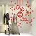 NT0186 Adesivi Murali - Pendenti con fiocchi di neve - Vetrofanie natalizie - 60x120 cm - Rosso - Decorazioni vetrine per Natale, stickers, adesivi NT0186 Adesivi Murali - Pendenti con fiocchi di neve - Vetrofanie natalizie - 60x120 cm - Rosso - Decorazioni vetrine per Natale, stickers, adesivi