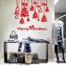 NT0215 Adesivi Murali - Decorazione Alberelli - Vetrofanie natalizie - 120x105 cm - Rosso - Decorazioni vetrine per Natale, stickers, adesivi NT0215 Adesivi Murali - Decorazione Alberelli - Vetrofanie natalizie - 120x105 cm - Rosso - Decorazioni vetrine per Natale, stickers, adesivi