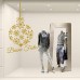 NT0019 Adesivi Murali - Pallina con stelle - Vetrofanie natalizie - 105x165 cm - Oro - Decorazioni vetrine per Natale, stickers, adesivi NT0019 Adesivi Murali - Pallina con stelle - Vetrofanie natalizie - 105x165 cm - Oro - Decorazioni vetrine per Natale, stickers, adesivi