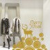 NT0021 Adesivi Murali - Renna sui fiocchi - Vetrofanie natalizie - 100x80 cm - Oro - Decorazioni vetrine per Natale, stickers, adesivi NT0021 Adesivi Murali - Renna sui fiocchi - Vetrofanie natalizie - 100x80 cm - Oro - Decorazioni vetrine per Natale, stickers, adesivi