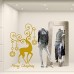 NT0025 Adesivi Murali - Renna con palline - Vetrofanie natalizie - 60x100 cm - Oro - Decorazioni vetrine per Natale, stickers, adesivi NT0025 Adesivi Murali - Renna con palline - Vetrofanie natalizie - 60x100 cm - Oro - Decorazioni vetrine per Natale, stickers, adesivi