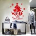 NT0241 Adesivi Murali - Albero Happy Holidays - Vetrofanie natalizie - 85x100 cm - Rosso - Decorazioni vetrine per Natale, stickers, adesivi NT0241 Adesivi Murali - Albero Happy Holidays - Vetrofanie natalizie - 85x100 cm - Rosso - Decorazioni vetrine per Natale, stickers, adesivi