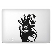 Adesivo "Iron Man Apple Power 2" monocolore per tutti i modelli Mac Book Apple Adesivo "Iron Man Apple Power 2" monocolore per tutti i modelli Mac Book Apple