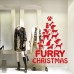 NT0311 Adesivi Murali Vetrofania natalizia "Furry Christmas" - Misure 89x120 cm - rosso - Vetrine negozi per Natale, stickers, adesivi NT0311 Adesivi Murali Vetrofania natalizia "Furry Christmas" - Misure 89x120 cm - rosso - Vetrine negozi per Natale, stickers, adesivi