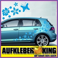 Stickers Hibiscus "Fiori e farfalle Set 75 pezzi" adesivo NB-0169-IT blu chiaro Stickers Hibiscus "Fiori e farfalle Set 75 pezzi" adesivo NB-0169-IT blu chiaro