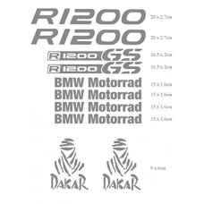 BMW r 1200 gs adesivi sticker moto Motorrad Dakar adventure, tuning,grigio BMW r 1200 gs adesivi sticker moto Motorrad Dakar adventure, tuning,grigio