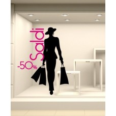 Adesivi Murali vetrofania per saldi - Saldi Silhouette Chic Adesivi Murali vetrofania per saldi - Saldi Silhouette Chic