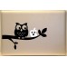 Vati lascia rimovibile simpatico gufo su un ramo Vinyl Decal adesivo pelle Art nero per Mac Air di Apple Macbook Pro 13" pollici / Unibody 13" pollici portatile Vati lascia rimovibile simpatico gufo su un ramo Vinyl Decal adesivo pelle Art nero per Mac Air di Apple Macbook Pro 13" pollici / Unibody 13" pollici portatile