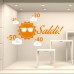 Adesivi Murali Vetrofania saldi - Saldi Sole - Misure 100x57 cm - arancio e bianco - Vetrine negozi per saldi, stickers, adesivi Adesivi Murali Vetrofania saldi - Saldi Sole - Misure 100x57 cm - arancio e bianco - Vetrine negozi per saldi, stickers, adesivi