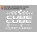 PEGATINAS CUBE F177 VINILO ADESIVI DECAL AUFKLEBER MTB STICKERS BIKE BLANCO