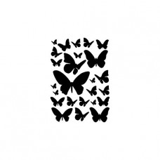 Adesivo Kit 25 adesivi farfalla Ref: A093, nero, Kit 28x40 cm Adesivo Kit 25 adesivi farfalla Ref: A093, nero, Kit 28x40 cm