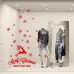 NT0369 Adesivi Murali "Renna merry christmas con fiocchi" Vetrofanie natalizie - 30x118 cm - Argento - Decorazioni vetrine per Natale, stickers, adesivi NT0369 Adesivi Murali "Renna merry christmas con fiocchi" Vetrofanie natalizie - 30x118 cm - Argento - Decorazioni vetrine per Natale, stickers, adesivi