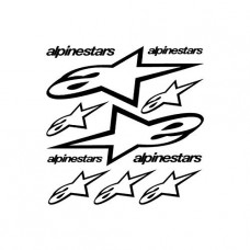 Autoadesivo Kit adesivi alpinestars Ref: SPON-018 nero Autoadesivo Kit adesivi alpinestars Ref: SPON-018 nero