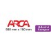 2 ADESIVI DI COLORE ROSSO - 58X18 centimetri - LOGO CAMPER - ARCA -