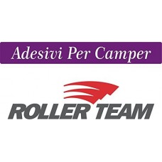 2 ADESIVI - 58X15 centimetri - LOGO CAMPER - ROLLER TEAM -adesivi per camper - caravan roulotte - accessori camper, stickers, decal