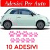 10 zampette adesive ADESIVI - COLORE ROSA - 3 adesivi 5X5 centimetri - 7 adesivi 3X3 centimetri qualsiasi colore disponibile - AUTO MACCHINA - NOVITà!! auto moto camper, stickers, decal 10 zampette adesive ADESIVI - COLORE ROSA - 3 adesivi 5X5 centimetri - 7 adesivi 3X3 centimetri qualsiasi colore disponibile - AUTO MACCHINA - NOVITà!! auto moto camper, stickers, decal