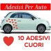 10 CUORI ADESIVI - FIAT 500 - AUTO MACCHINA MOTO SCOOTER CASCO qualsiasi colore disponibile - AUTO MACCHINA - NOVITà!! auto moto camper, stickers, decal 10 CUORI ADESIVI - FIAT 500 - AUTO MACCHINA MOTO SCOOTER CASCO qualsiasi colore disponibile - AUTO MACCHINA - NOVITà!! auto moto camper, stickers, decal