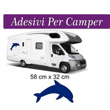 ADESIVO PER CAMPER - FIGURA DELFINO - HOBBY MOBILVETTA ADRIA HYMER ARCA adesivi per camper - caravan roulotte - accessori camper, stickers, decal ADESIVO PER CAMPER - FIGURA DELFINO - HOBBY MOBILVETTA ADRIA HYMER ARCA adesivi per camper - caravan roulotte - accessori camper, stickers, decal