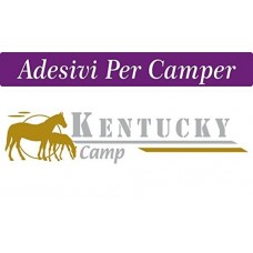 2 ADESIVI - LOGO PER CAMPER - KENTUCKY 58x12 CENTIMETRI- LATO DESTRO E SINISTRO - accessori per camper adesivi per camper