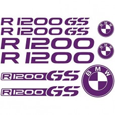 Adesivi Stickers r Bmw 1200gs Ref: MOTO, colore: nero viola