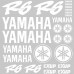 Adesivi Stickers Ref: MOTO Yamaha R6-166 bianco Adesivi Stickers Ref: MOTO Yamaha R6-166 bianco