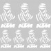 Adesivi Stickers Dakar Ref: MOTO Ktm-114 bianco
