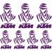 Adesivi Stickers Dakar Ref: MOTO Ktm-114 viola