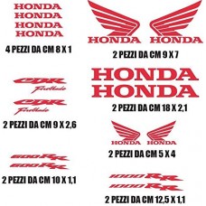 Adesivi Stickers HONDA CBR 600/1000 Kit 16pz vari colori, misure personaliz Moto COLORE ROSSO Adesivi Stickers HONDA CBR 600/1000 Kit 16pz vari colori, misure personaliz Moto COLORE ROSSO