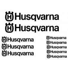 COLORE NERO KIT 10 ADESIVI MOTO - HUSQVARNA - STICKERS COLORE NERO KIT 10 ADESIVI MOTO - HUSQVARNA - STICKERS