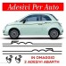 SET FASCE STRISCE FIAT 500 ABARTH TUNING BANDE ADESIVE STICKERS auto - accessori, stickers, decal