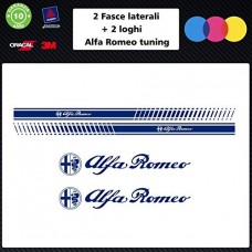 SET FASCE + 2 LOGHI (colore BLU SCURO) ALFA ROMEO TUNING BANDE ADESIVE STICKERS auto - accessori, stickers, decal SET FASCE + 2 LOGHI (colore BLU SCURO) ALFA ROMEO TUNING BANDE ADESIVE STICKERS auto - accessori, stickers, decal