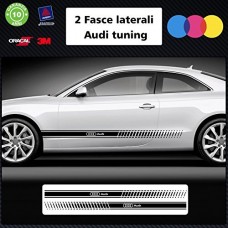 SET FASCE (colore NERO) AUDI TUNING BANDE ADESIVE STICKERS auto - accessori, stickers, decal SET FASCE (colore NERO) AUDI TUNING BANDE ADESIVE STICKERS auto - accessori, stickers, decal