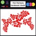Adesivi fiori per auto - STICKERS auto - accessori, stickers, decal (rosso)
