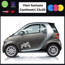 Adesivi fiori per auto - STICKERS auto - accessori, stickers, decal (bianco)