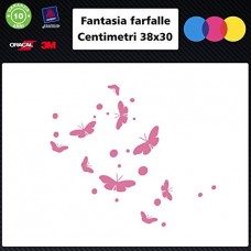 Adesivi fantasia farfalle per auto - STICKERS auto - accessori, stickers, decal (rosa)