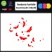 Adesivi fantasia farfalle per auto - STICKERS auto - accessori, stickers, decal (rosso)