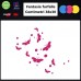 Adesivi fantasia farfalle per auto - STICKERS auto - accessori, stickers, decal (rosa scuro)