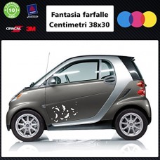 Adesivi fantasia farfalle per auto - STICKERS auto - accessori, stickers, decal (bianco)