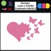 Adesivi fantasia cuore e farfalle per auto - STICKERS auto - accessori, stickers, decal (rosa chiaro) Adesivi fantasia cuore e farfalle per auto - STICKERS auto - accessori, stickers, decal (rosa chiaro)