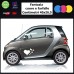 Adesivi fantasia cuore e farfalle per auto - STICKERS auto - accessori, stickers, decal (bianco)
