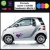 Adesivi fantasia cuore e farfalle per auto - STICKERS auto - accessori, stickers, decal (viola)