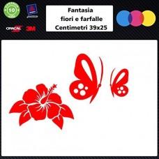 Adesivi fantasia fiori e farfalle per auto - grafica 003 - STICKERS auto - accessori, stickers, decal (rosso) Adesivi fantasia fiori e farfalle per auto - grafica 003 - STICKERS auto - accessori, stickers, decal (rosso)