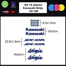 10 ADESIVI kawasaky ninja zx-10r per moto - - STICKERS MOTO - accessori, stickers, decal (blu) 10 ADESIVI kawasaky ninja zx-10r per moto - - STICKERS MOTO - accessori, stickers, decal (blu)