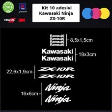 10 ADESIVI kawasaky ninja zx-10r per moto - - STICKERS MOTO - accessori, stickers, decal (bianco) 10 ADESIVI kawasaky ninja zx-10r per moto - - STICKERS MOTO - accessori, stickers, decal (bianco)