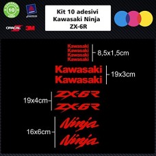 10 ADESIVI kawasaky ninja zx-6r per moto - - STICKERS MOTO - accessori, stickers, decal COLORI A SCELTA (ROSSO) 10 ADESIVI kawasaky ninja zx-6r per moto - - STICKERS MOTO - accessori, stickers, decal COLORI A SCELTA (ROSSO)