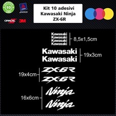 10 ADESIVI kawasaky ninja zx-6r per moto - - STICKERS MOTO - accessori, stickers, decal COLORI A SCELTA (BIANCO) 10 ADESIVI kawasaky ninja zx-6r per moto - - STICKERS MOTO - accessori, stickers, decal COLORI A SCELTA (BIANCO)