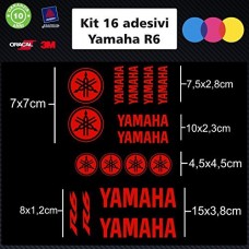 ADESIVI KIT 16 PEZZI YAMAHA R6 - - STICKERS MOTO - accessori, stickers, moto, decal COLORI A SCELTA (rosso) ADESIVI KIT 16 PEZZI YAMAHA R6 - - STICKERS MOTO - accessori, stickers, moto, decal COLORI A SCELTA (rosso)