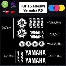 ADESIVI KIT 16 PEZZI YAMAHA R6 - - STICKERS MOTO - accessori, stickers, moto, decal COLORI A SCELTA (bianco) ADESIVI KIT 16 PEZZI YAMAHA R6 - - STICKERS MOTO - accessori, stickers, moto, decal COLORI A SCELTA (bianco)